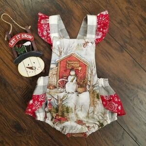 Christmas baby girl romper size 12-18 months